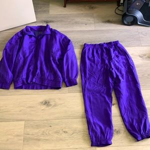 vintage 80s parachute, matching set size small jacket has shoulder pads EUC